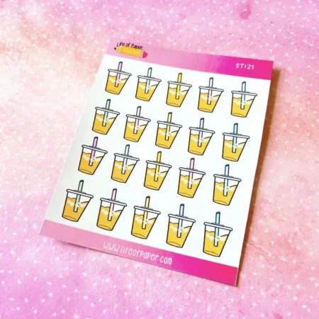 Iced Coffee Planner Sticker Sheet