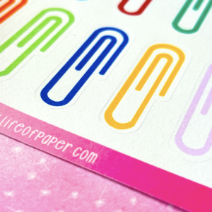 Large Paperclip Sticker Sheet Large Paperclip Sticker Sheet