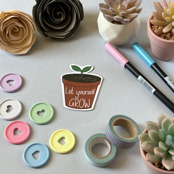 Let Yourself Grow Matt Vinyl Sticker