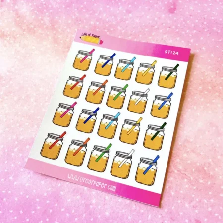 Mason Coffee Jar Planner Sticker Sheet