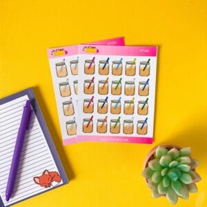 Mason Coffee Jar Planner Sticker Sheet