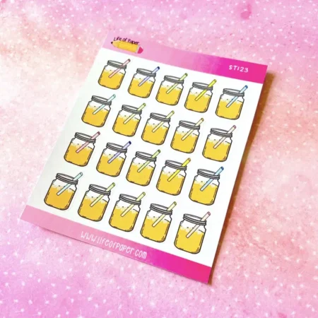 Mason Coffee Jar Planner Sticker Sheet