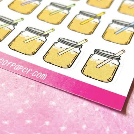 Mason Coffee Jar Planner Sticker Sheet