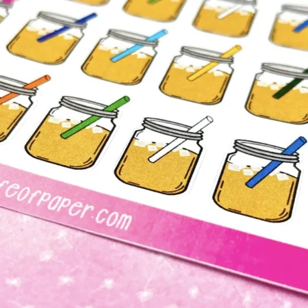 Mason Coffee Jar Planner Sticker Sheet