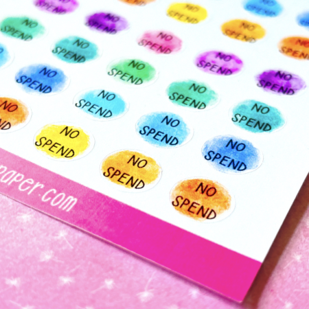 No Spend Day Sticker Sheet