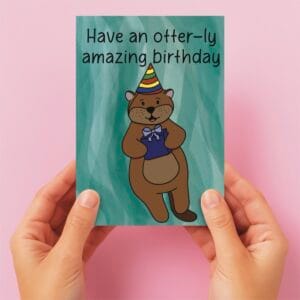 Otter Birthday Card