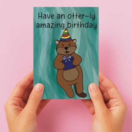Otter Birthday Card