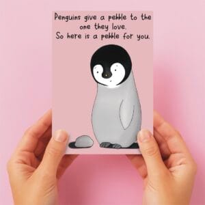 Penguin Pebble Card