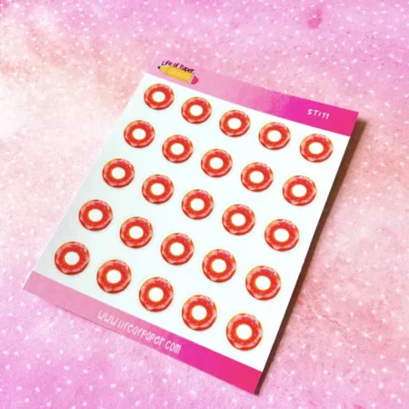 Pink Doughnut Planner Sticker Sheet