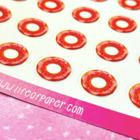 Pink Doughnut Sticker Sheet
