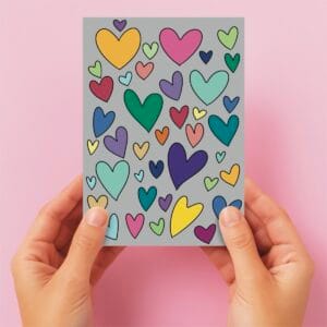 Rainbow Heart Greeting Card