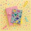 rainbow heart greeting card yellow Rainbow Heart Greeting Card