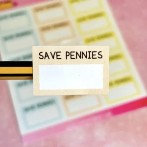 Saving Planner Sticker Sheet