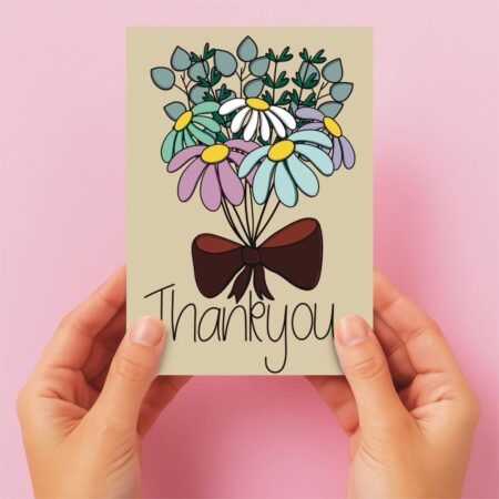 thank you flowers card main Thank You Flowers Card