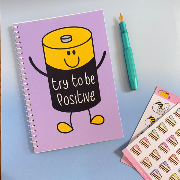 Try To Be Positive A5 Notebook - Image 3