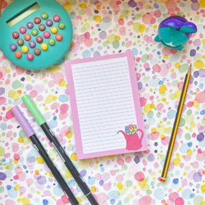 Pink Gardening A6 Memo Pad