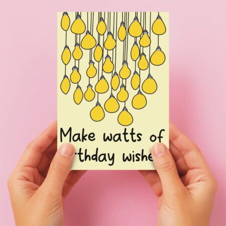 watts of wishes birthday card gift main Birthday Pun Card