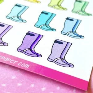 Wellington Boot Planner Sticker Sheet