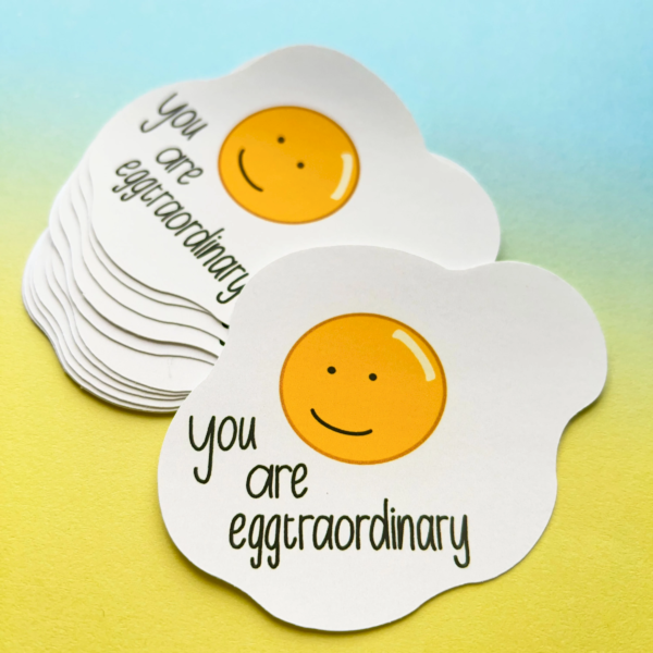 You Are Eggtraordinary Matt Vinyl Sticker