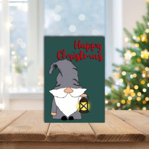 Gonk With Lantern Christmas Card