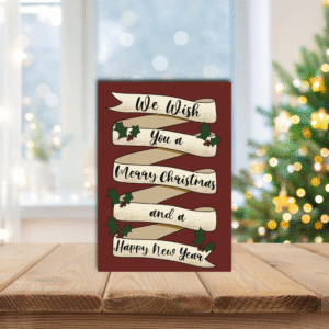 We Wish You A Merry Christmas Banner Card