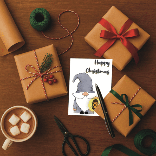 Gonk With Lantern Christmas Card - Image 2