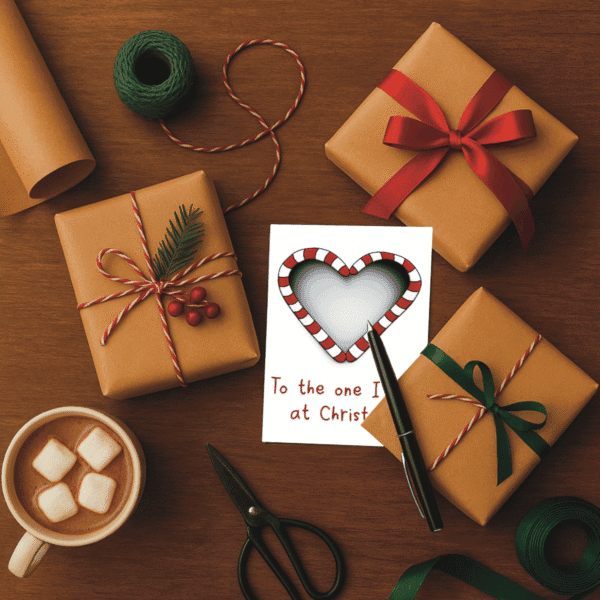 Candy Cane Heart Christmas Card - Image 2