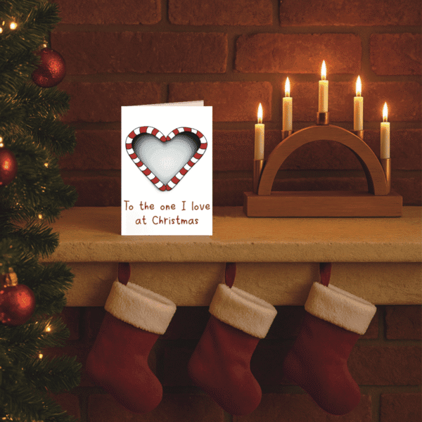 Candy Cane Heart Christmas Card - Image 3