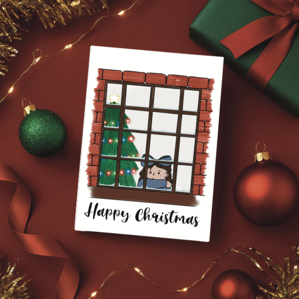 Window Scene Christmas Card