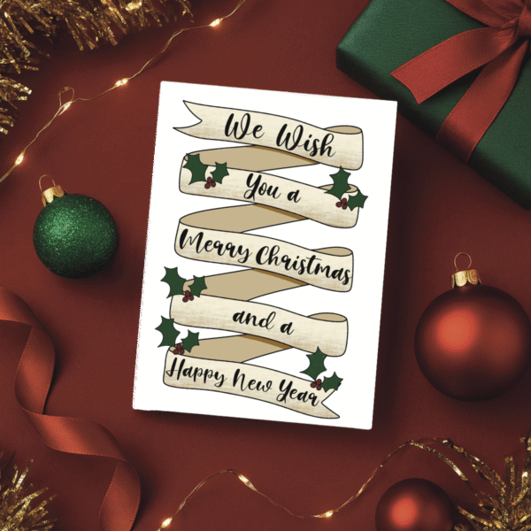 We Wish You A Merry Christmas Banner Card