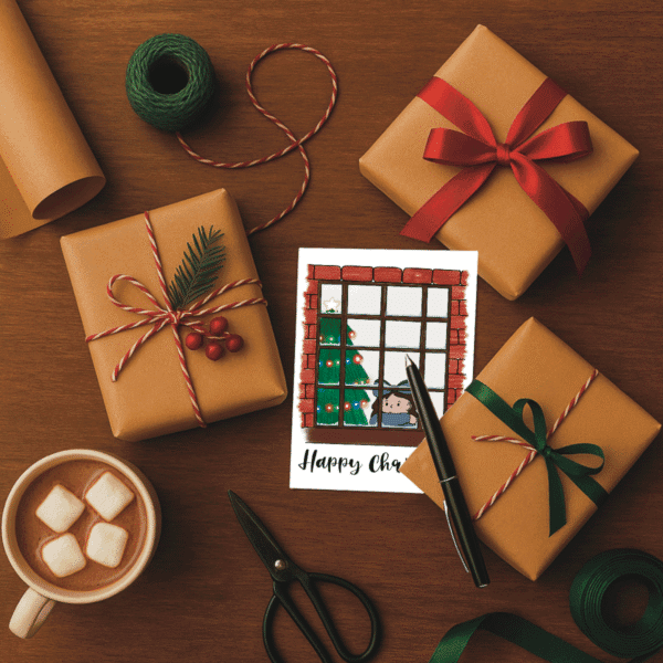 Window Scene Christmas Card - Image 2