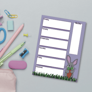 A5 Bunny Vertical Weekly Planner Pad