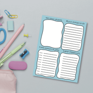 A5 Rainbow Priority Planner Pad