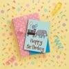 Elephant Happy Birthday Card