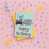 Elephant Happy Birthday Card