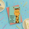 Giraffe Birthday Card