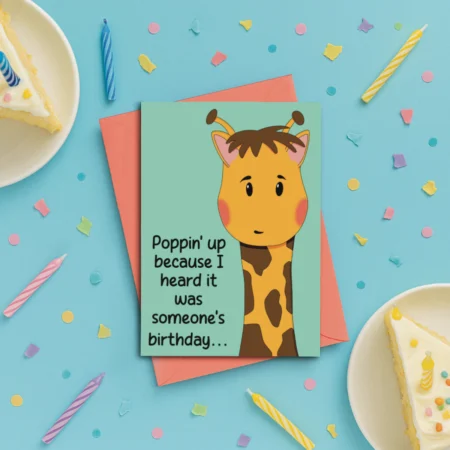 Giraffe Birthday Card