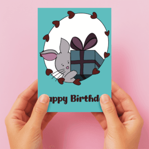 Bunny Birthday Card