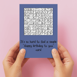 Puzzling Handmade Birthday Card