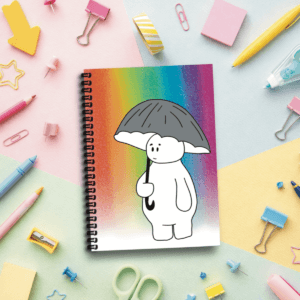 Colourful Rain Handmade A5 Notebook