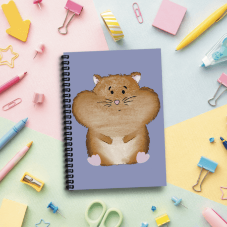 Cheeky Hamster Handmade A5 Notebook