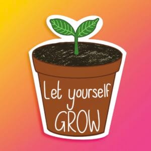 Growth Mindset Vinyl Sticker