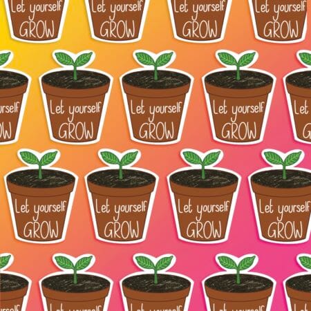 Growth Mindset Vinyl Sticker
