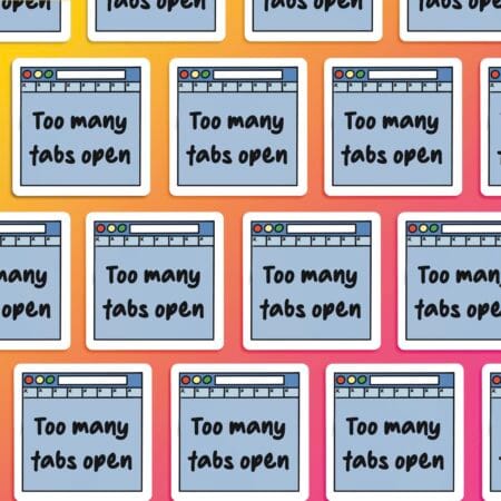 IMG_0344 Too Many Tabs Vinyl Sticker