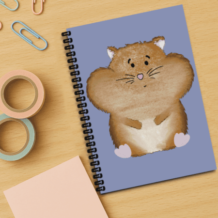 Cheeky Hamster Handmade A5 Notebook