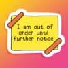 Out of Order Vinyl Sticker