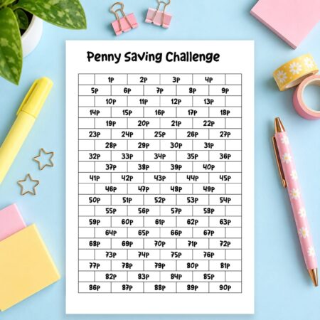 Penny Saving Challenge Planner Insert Main Slide20