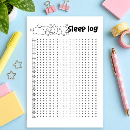 Sleep Tracker Planner Insert Main Slide24